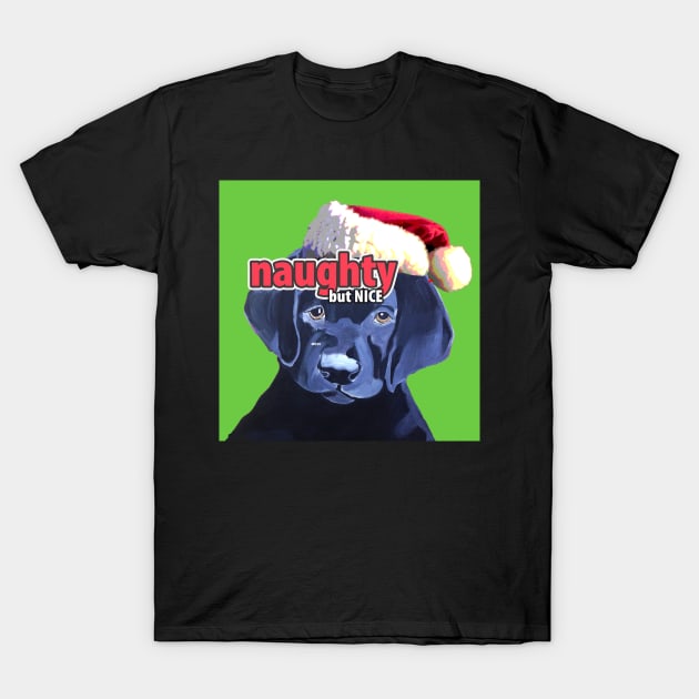 Labrador Retriever Christmas T-Shirt by Lil' Angel Pet Portraits